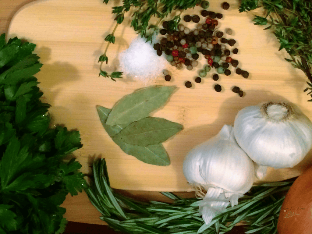 herbs and spices for delicious soup